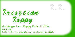 krisztian koppy business card